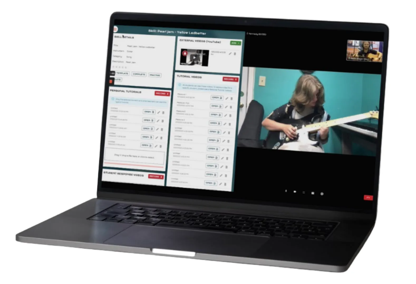 Homeschool music lessons — student in a live 1-on-1 online lesson